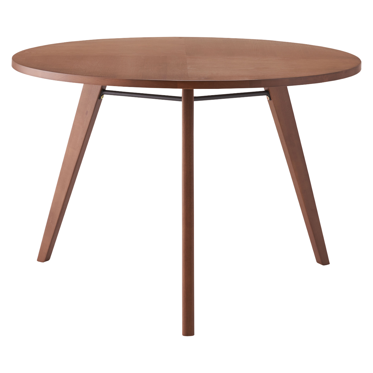 ダイニングテーブル 円型 直径110cm バルジ form ( テーブル 食卓テーブル 丸 机 木製 円形 天然木 ダイニング 食卓 木製テーブル オーク 3本脚 カフェテーブル コーヒーテーブル ) 【ブラウン】 ブラウン