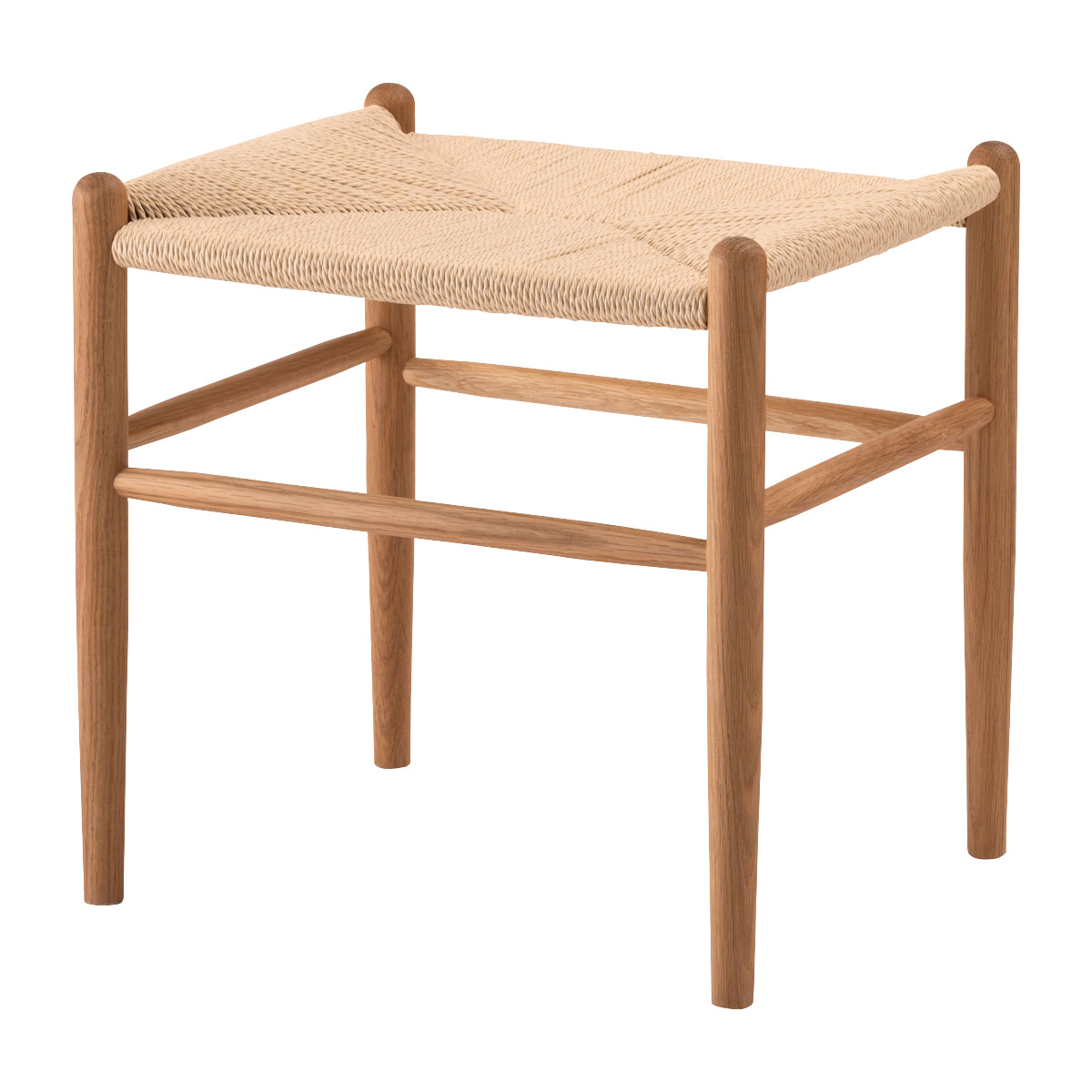 スツール 高さ48cm ペーパーコード トロープ form ( 完成品 チェア チェアー 木製 天然木 イス 椅子 いす 腰掛け ベントウッドチェア 四角 来客用 キッチン 玄関 補助 背もたれなし オーク ) 【ナチュラル】 ナチュラル