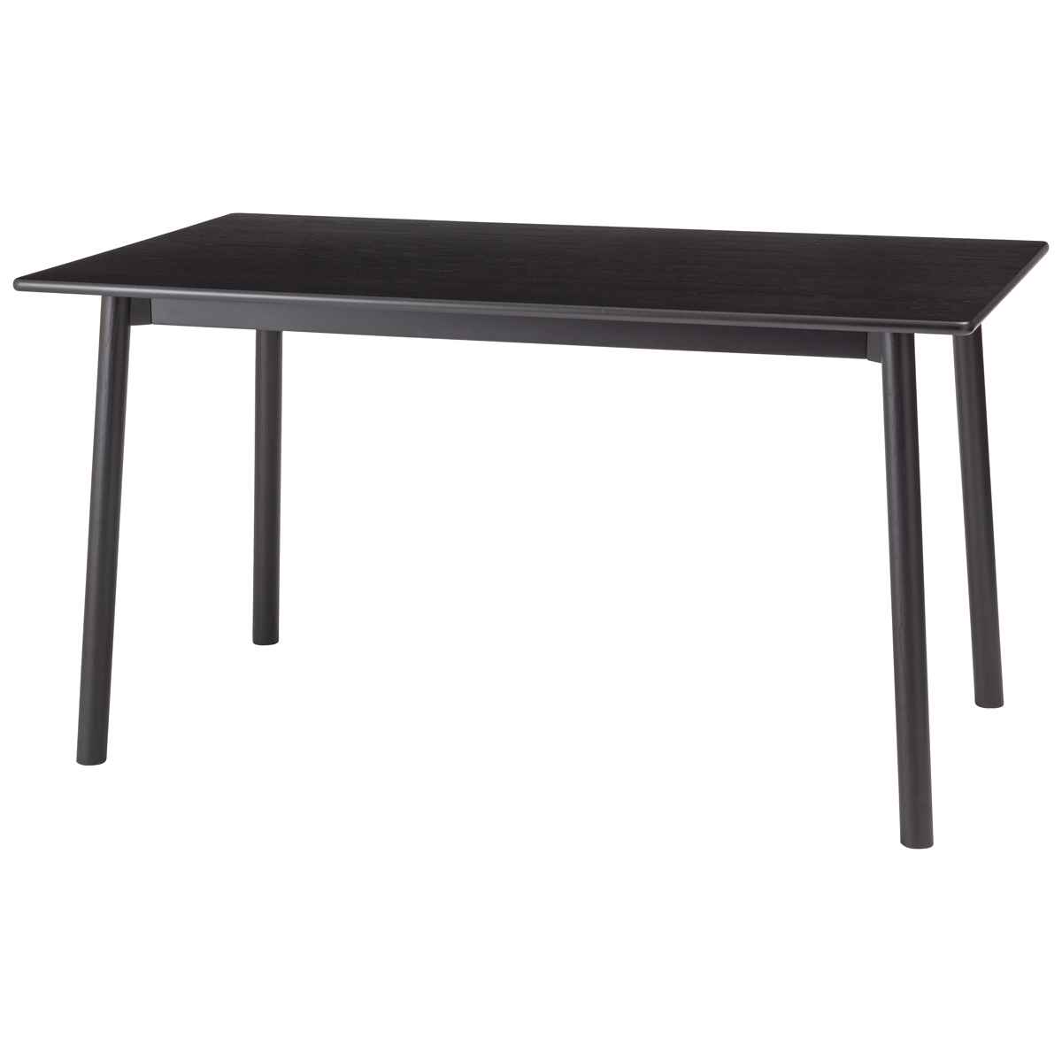 ダイニングテーブル 幅135cm ヒソップ form ( テーブル 食卓テーブル 長方形 机 木製 天然木 薄型天板 ダイニング 食卓 リビングテーブル 作業台 木製テーブル ウッドテーブル 奥行80cm コンパクト ) 【ブラック】 ブラック