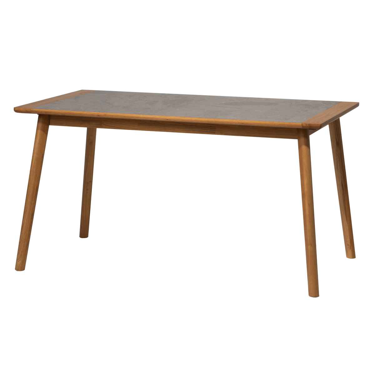 ダイニングテーブル 幅136cm アーティーク form ( テーブル 食卓テーブル 長方形 机 木製 天然木 モルタル調 ダイニング 食卓 リビングテーブル 作業台 木製テーブル ウッドテーブル 奥行80cm コンパクト ) 【ミドルブラウン】 ミドルブラウン