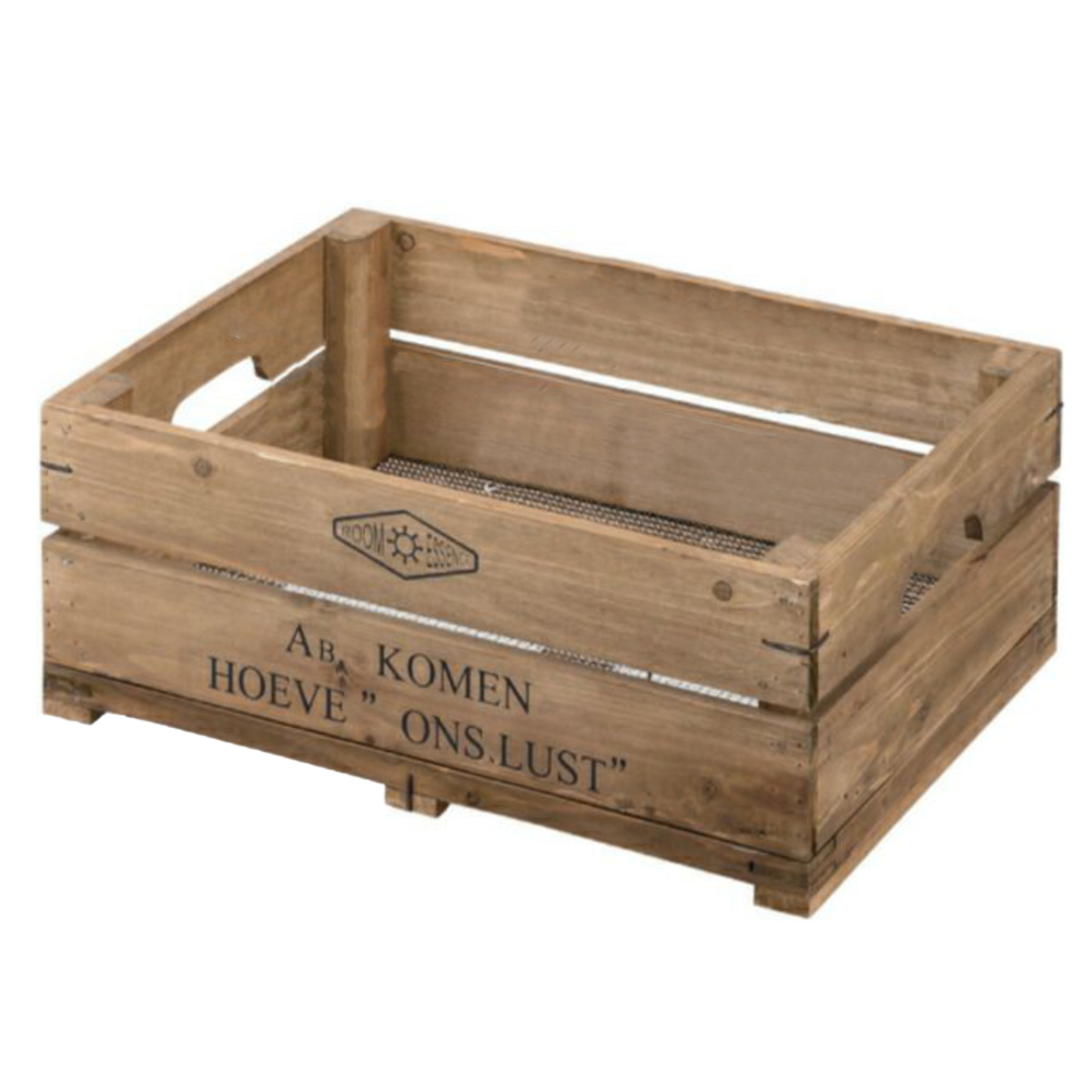 収納ボックス ウッドボックス ハーフサイズ 木製 持ち手付き 幅50×奥行37×高さ20cm ( 天然木 スタッキング 積み重ね 木箱 ヴィンテージ 収納 アンティーク 野菜ストッカー キッチン収納 ガーデニング ガーデニング雑貨 おしゃれ )