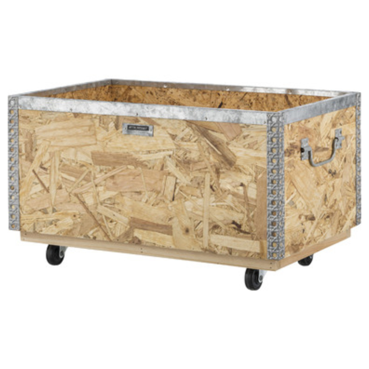 収納ボックス スタッキングボックス L キャスター付き 幅51.5×奥行33×高さ28.5cm ( スタッキング スタック 小物収納 収納家具 収納 木製 アウトドアボックス コンテナ 収納ケース キャリー ワゴン ボックス おしゃれ 北欧 )