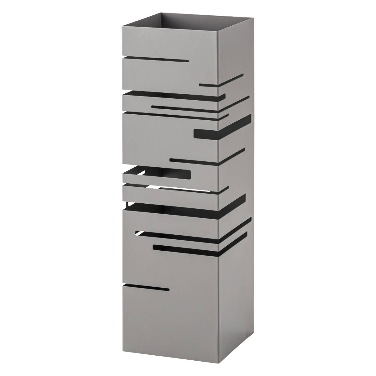 傘立て LFS-180 スチール製 ( 傘たて カサ立て アンブレラスタンド カサ 傘 かさ コンパクト モノトーン シンプル 角型 省スペース 玄関 エントランス 乾きやすい 丈夫 水受けトレイ付き ) 【グレー】 グレー