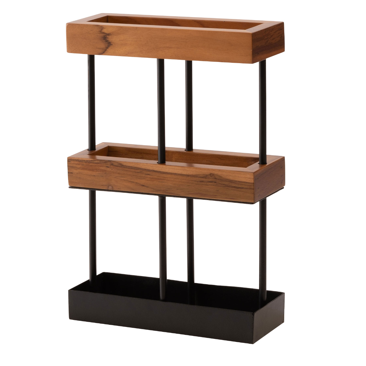 傘立て 四角 木製 スチール ( 傘たて スリム 玄関収納 省スペース 天然木 ブラック 木 ウッド 角型 コンパクト 北欧 おしゃれ )