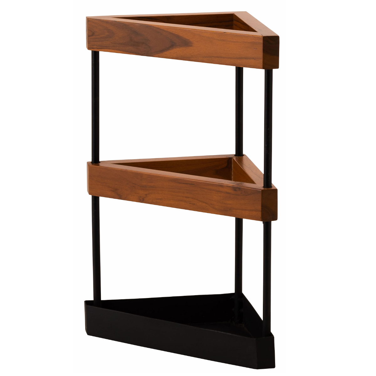 傘立て 三角 木製 スチール ( 傘たて スリム 玄関収納 省スペース コーナー 設置 天然木 ブラック 木 ウッド さんかく コンパクト 北欧 おしゃれ )