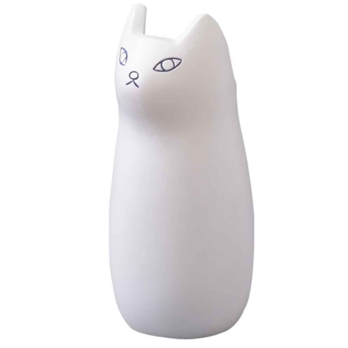 傘立て ネコ 34.5cm 陶器 ( 傘たて 猫 玄関収納 スリム アンブレラスタンド かわいい 猫グッズ 傘入れ 猫型 アニマル 錆びない 北欧 玄関 収納 ) 【ホワイト】 ホワイト