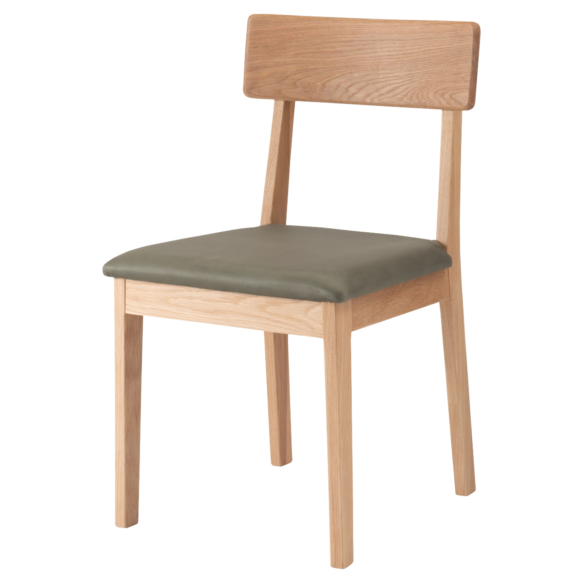 ダイニングチェア 座面高44.5cm チョーク form ( チェア ダイニング イス 椅子 食卓椅子 完成品 木製 天然木 肘なし スエード調 チェアー いす 食卓 リビング ダイニングチェアー リビングチェア 木製椅子 ) 【カーキ】 カーキ