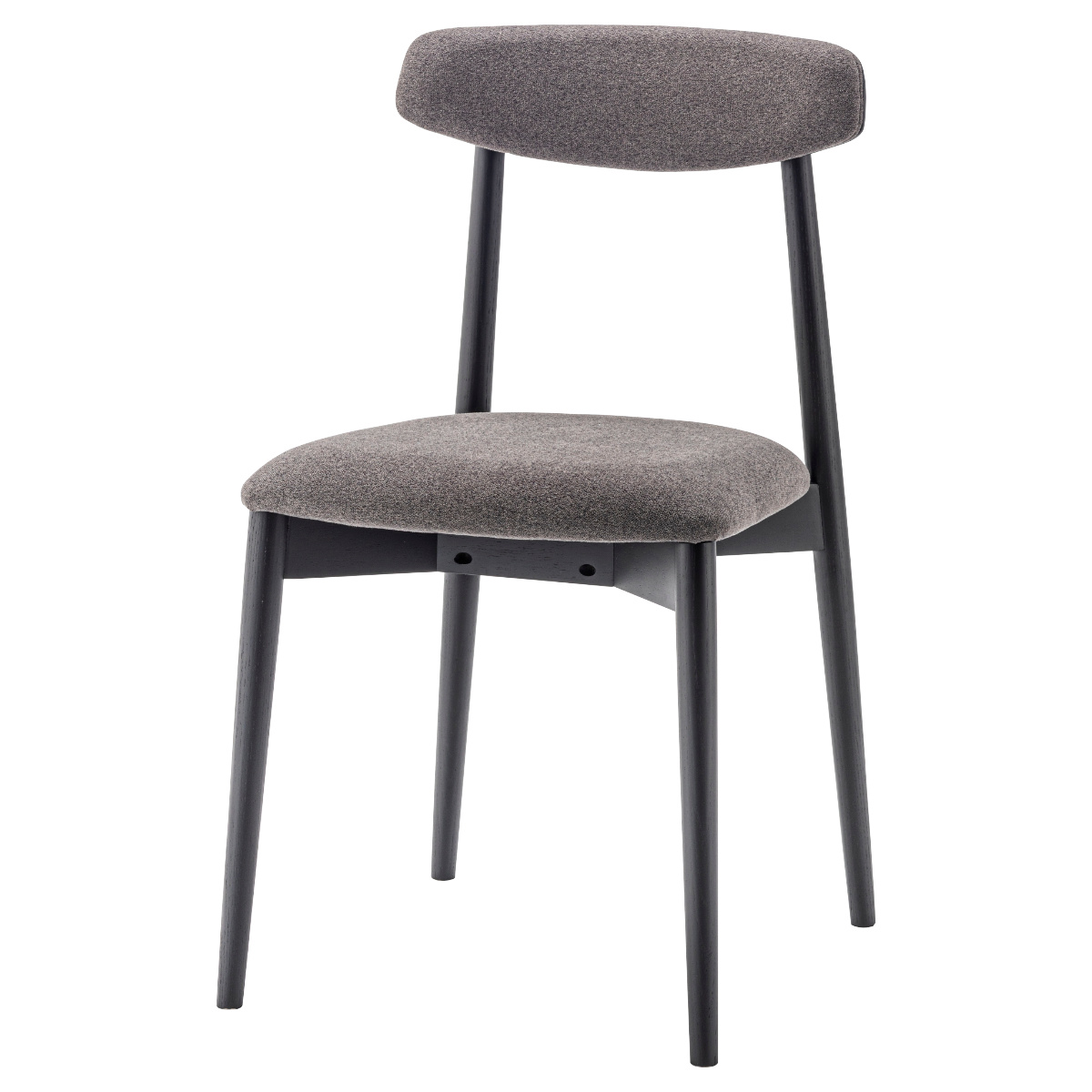 ダイニングチェア 座面高47cm チコリ form ( チェア ダイニング イス 椅子 食卓椅子 完成品 木製 天然木 肘なし ファブリック チェアー いす 食卓 リビング ダイニングチェアー リビングチェア 木製椅子 ) 【ブラック】 ブラック