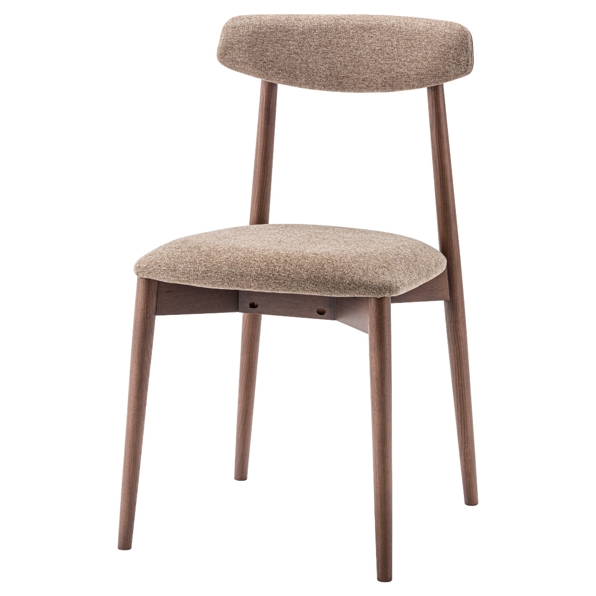 ダイニングチェア 座面高47cm チコリ form ( チェア ダイニング イス 椅子 食卓椅子 完成品 木製 天然木 肘なし ファブリック チェアー いす 食卓 リビング ダイニングチェアー リビングチェア 木製椅子 ) 【ブラウン】 ブラウン