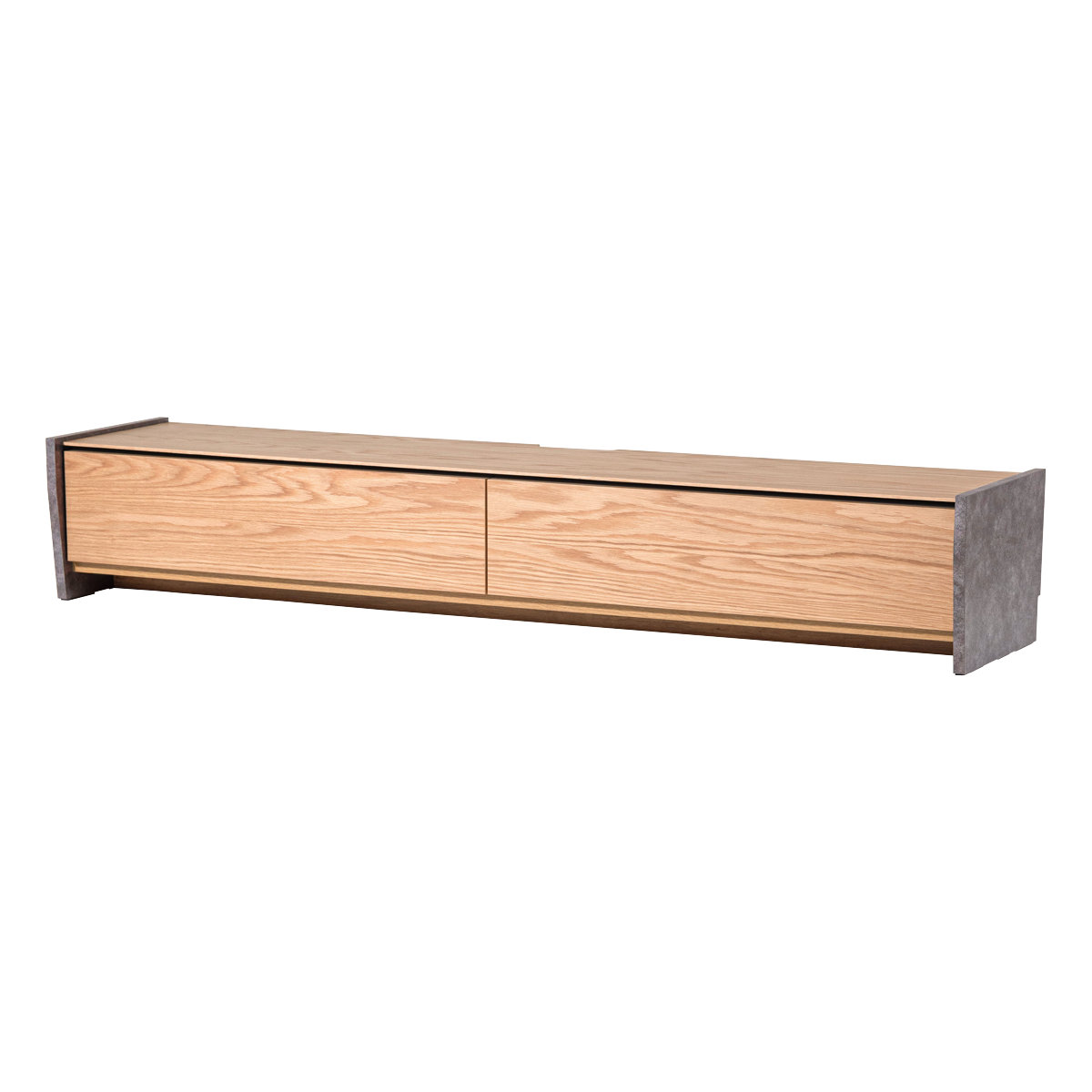 form ローボード 幅180cm シリム 完成品 木目調 天然木 ( 開梱設置 テレビ台 TV台 テレビボード 石目調 大容量 スライドレール フォーム リビングボード 引き出し ブラウン ナチュラル ) 【ナチュラル】 ナチュラル