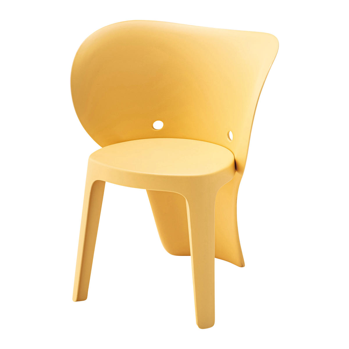 キッズチェア 座面高32cm 軽量 子ども用チェア ( キッズ チェア チェアー イス 椅子 いす 子供 子ども ローチェア ベビーチェア ぞう ゾウ モチーフ 軽い プラスチック製 リビング ベランダ お絵描き 勉強 学習 キッズ家具 ) 【イエロー】 イエロー