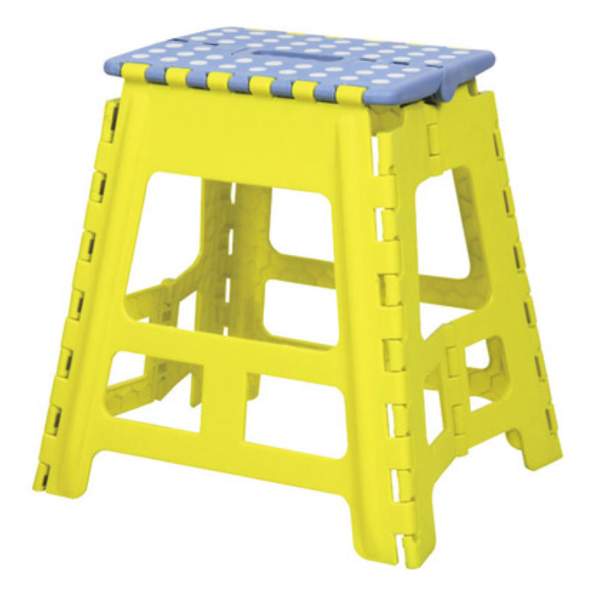 踏み台 L クラフタースツール 子ども用 ステップ台 ( 踏台 一段 脚立 高さ39cm ハイタイプ 耐荷重80kg 軽量 折りたたみ スリム 持ち運び 丈夫 腰掛け キッチン 子供 洗車 玄関 子ども部屋 軽い ステップ 椅子 チェア キッズ ) 【イエロー×ブルー】 イエロー×ブルー