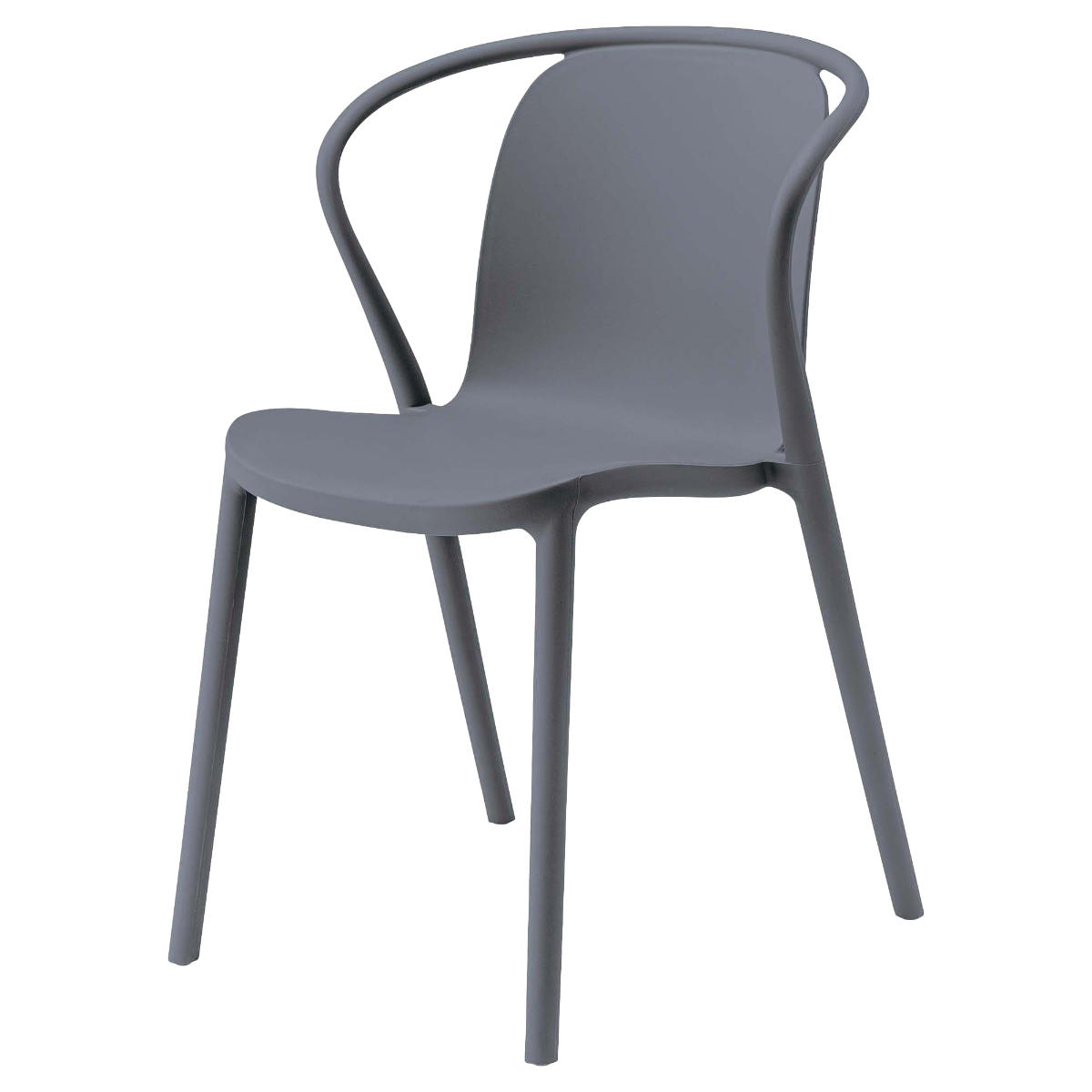 ダイニングチェア 座面高47cm 4脚セット 軽量 肘掛け付き 完成品 ガーデンチェア ( チェア ダイニング イス 食卓椅子 屋外 軽い プラスチック 積み重ね 椅子 スタッキング 食卓 ベランダ 庭 アウトドア ガーデン家具 サブチェア )