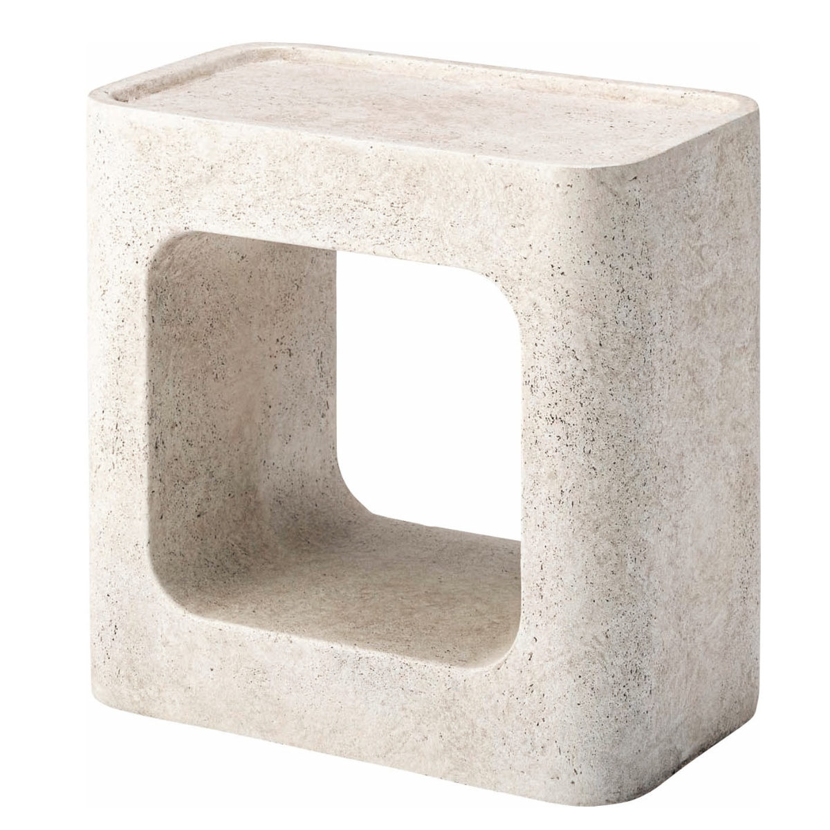 サイドテーブル 高さ41cm 棚付き FORMA 完成品 ( ミニテーブル テーブル ソファサイド ベッドサイド 四角 オブジェ オープン収納 ナイトテーブル コーヒーテーブル ベッドテーブル 玄関 ディスプレイ 飾り台 ) 【アイボリー】 アイボリー