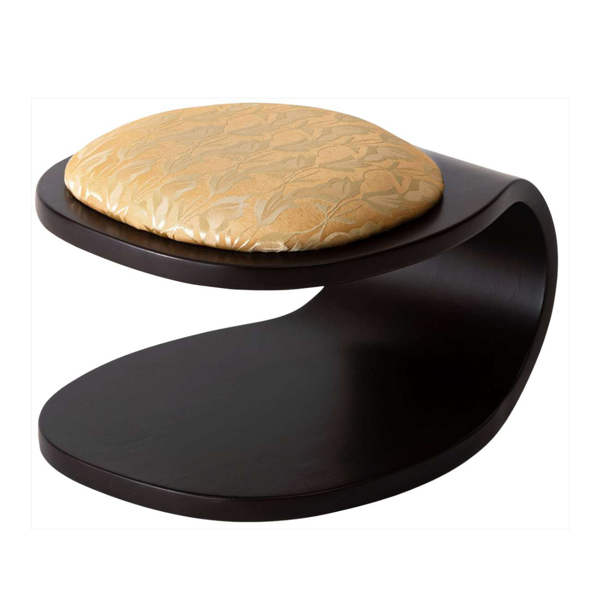 正座椅子 コンパクト 和室用チェア 畳用椅子 ( 正座用 チェア 畳 曲木 椅子 正座 インバウンド たたみ用チェア あぐら 和室用椅子 腰かけ 法事 お座敷 和風 和柄 お寺 宴会 省スペース 法事スツール 法事チェア 木製 ) 【ゴールド】 ゴールド