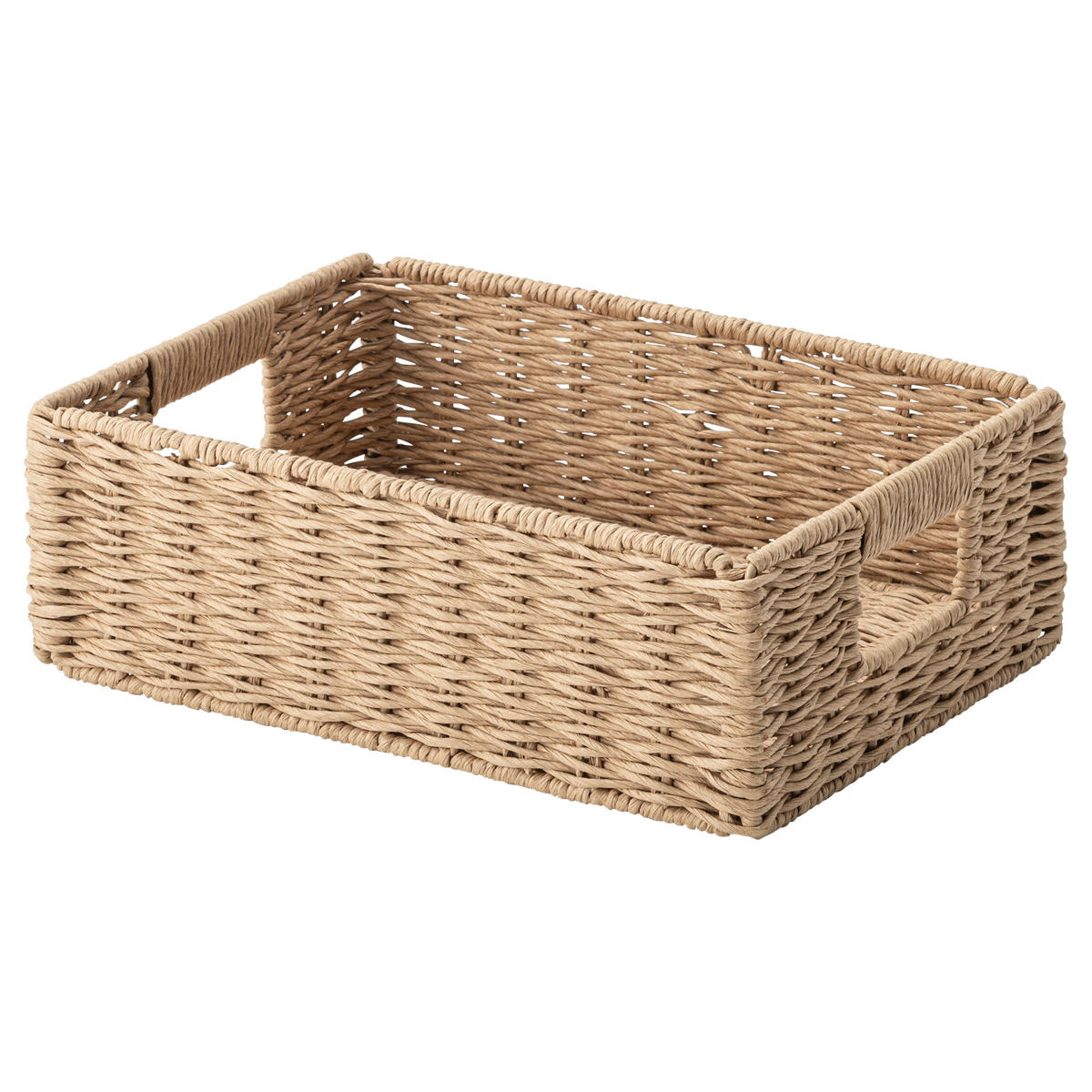 かご S ペーパーコード バスケット 幅37×奥行26×高さ24cm ( 収納 収納ケース 収納ボックス ペーパーバスケット 収納バスケット カゴ 籠 収納かご 紙 紙製 小物収納 小物ケース 入れ物 自然素材 ハンドメイド )