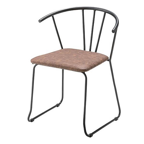 アームチェア アイアンフレーム 椅子 座面高45cm （ イス いす チェア チェアー 完成品 肘置き ダイニングチェアー 食卓椅子 リビングチェア ） チェア・スツール