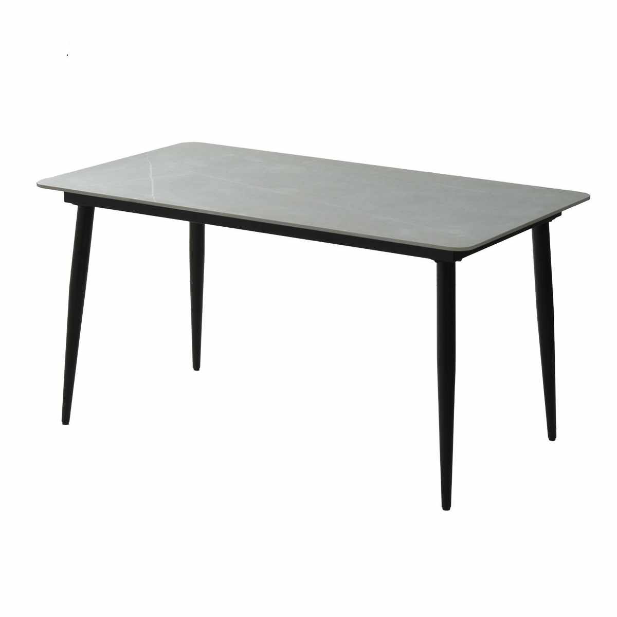 ダイニングテーブル 幅140cm セラミック天板 LUCY ( テーブル 食卓テーブル 長方形 2人用 4人用 机 セラミック デスク ワークデスク 熱に強い 傷に強い おしゃれ ダイニング 食卓 パソコンデスク 作業台 奥行80cm ) 【ライトグレー】 ライトグレー