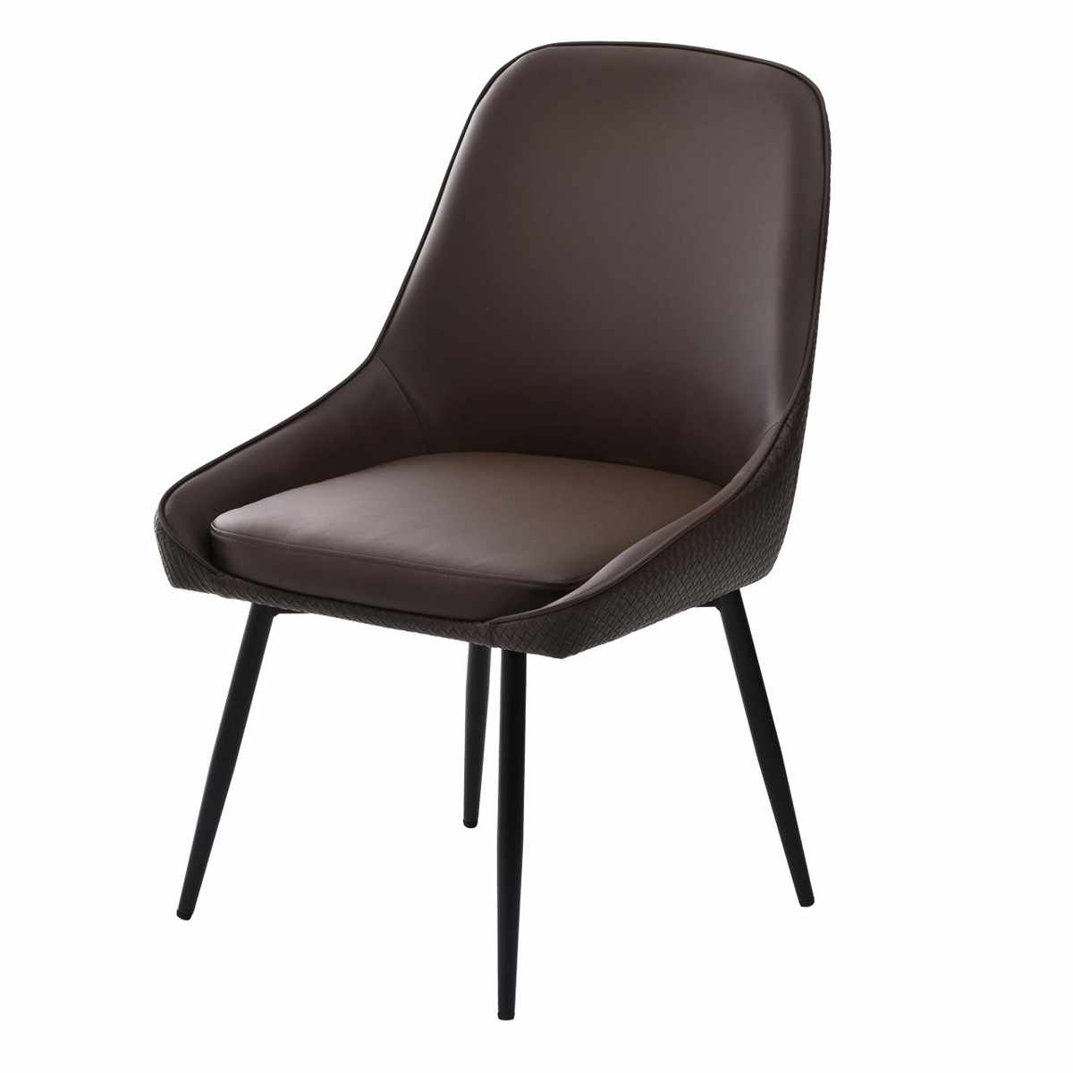 ダイニングチェア 同色2脚セット 回転式 座面高43cm Alterna ( 食卓椅子 チェア ダイニング イス 椅子 回転 レザー調 デスクチェア リビングチェア リビング おしゃれ ダイニングチェアー ワークチェア 書斎 カフェ レストラン ) 【スクエアブラウン】 スクエアブラウン