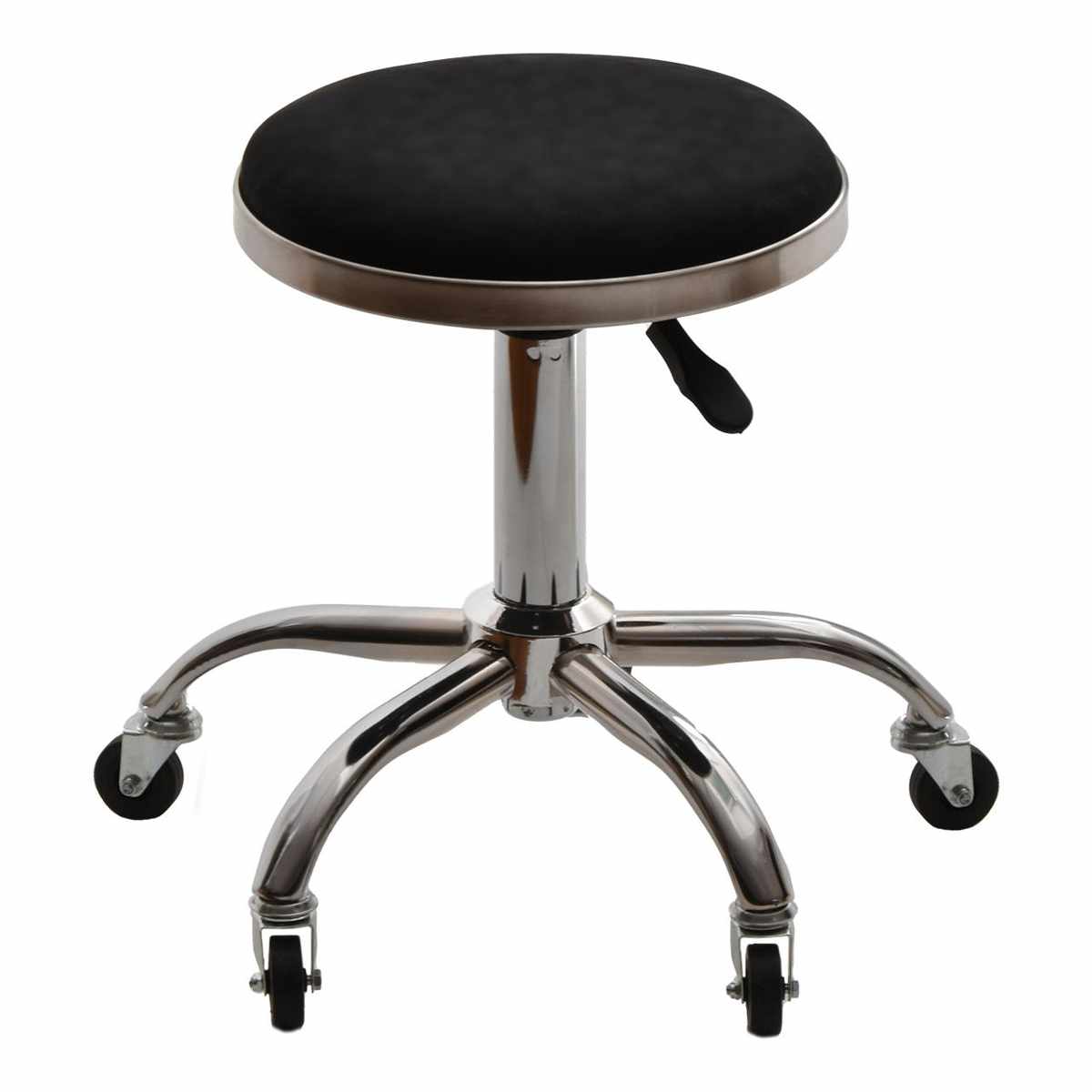 スツール 昇降式 座面高43.5~58cm ステンレスフレーム Sten ( チェア チェアー イス 椅子 キャスター付き 高さ調節 回転 カウンターチェア キッチンチェア キッチン カウンター オフィス 腰掛け 来客 サブチェア サロン おしゃれ ) 【ブラック】 ブラック