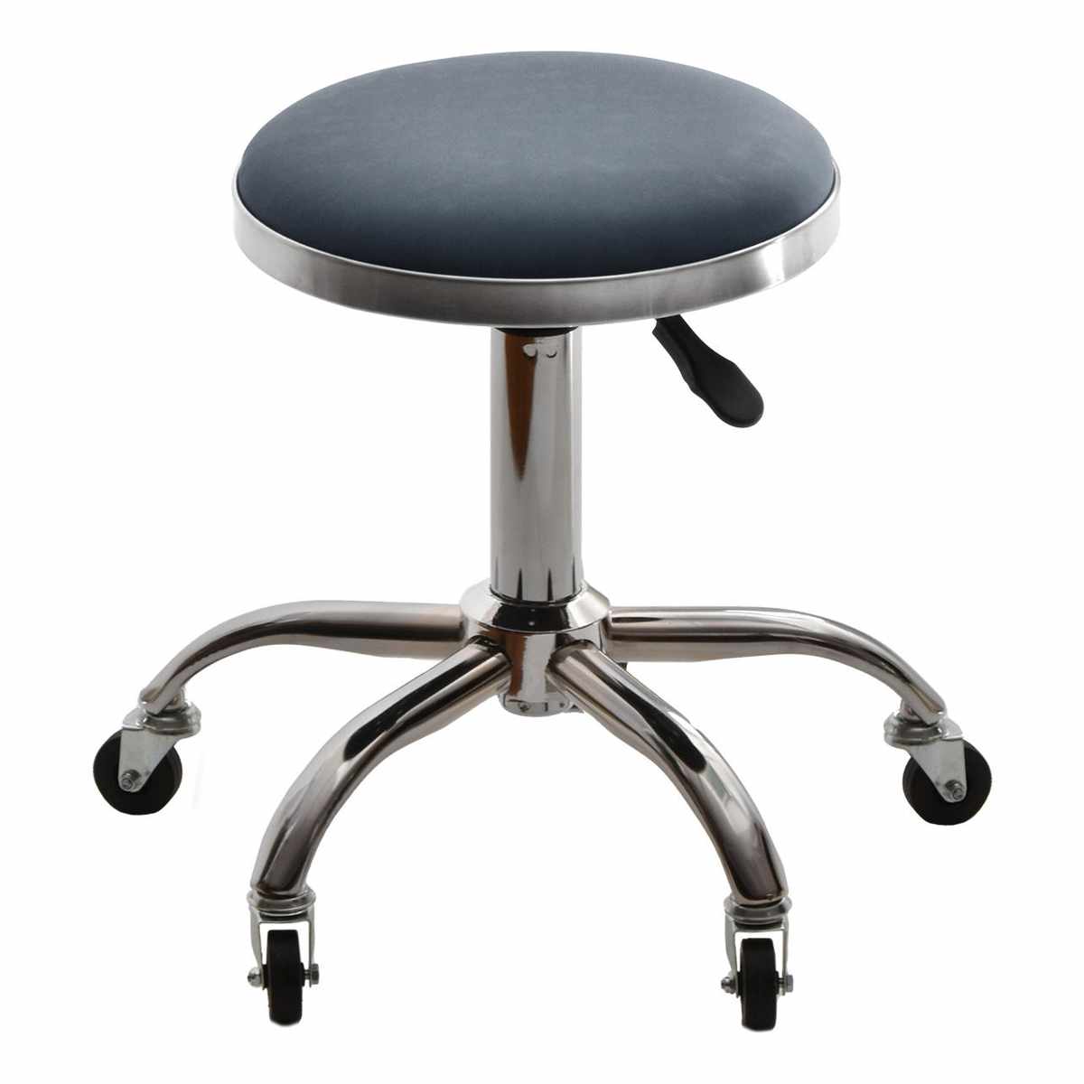 スツール 昇降式 座面高43.5~58cm ステンレスフレーム Sten ( チェア チェアー イス 椅子 キャスター付き 高さ調節 回転 カウンターチェア キッチンチェア キッチン カウンター オフィス 腰掛け 来客 サブチェア サロン おしゃれ ) 【ネイビー】 ネイビー