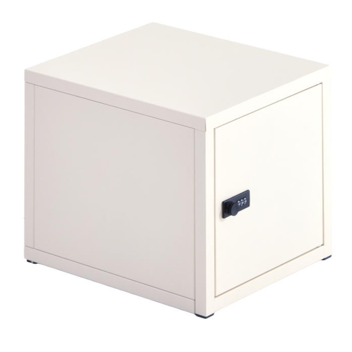 鍵付き収納ボックス S 幅30cm 1段 ダイヤル錠 スチール 収納 ラック ( ボックス 棚 小物収納 鍵付 連結OK ダイヤルロック 箱 BOX 積み重ね コンパクト ベージュ ブラック ) 【ベージュ】 ベージュ