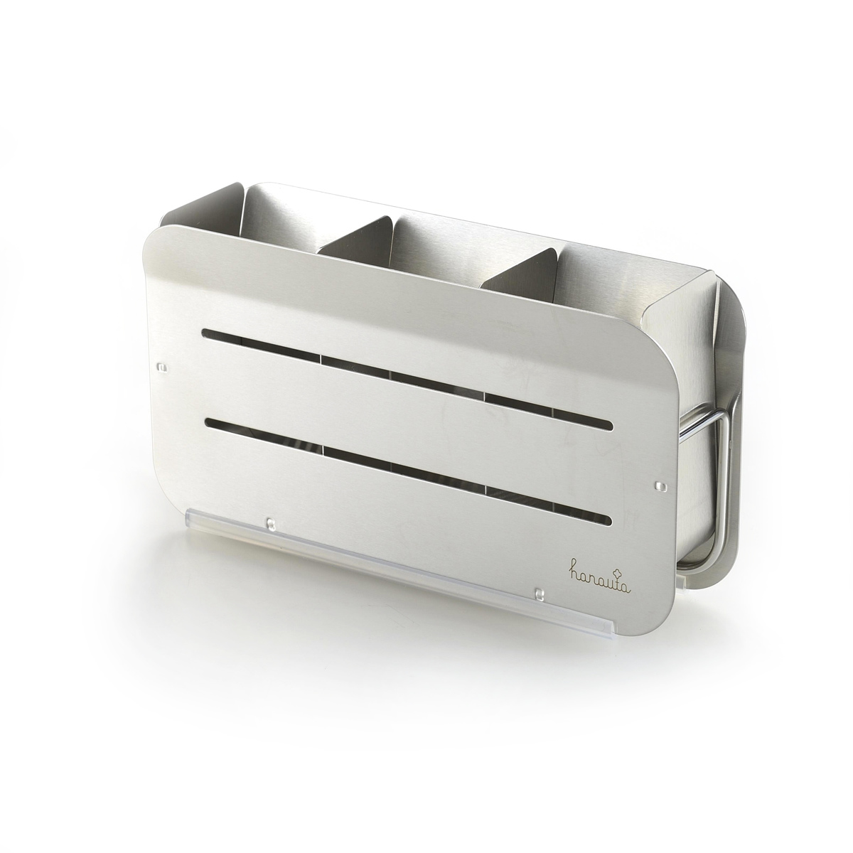 カトラリーポケット 水切りラック用 hanauta ハナウタ 箸立て シルバー ( 水切り 水切りラック ステンレス コンパクト カトラリー ポケット 仕切り 箸 キッチンツール 小物入れ 立てる 乾燥 収納 サビにくい )