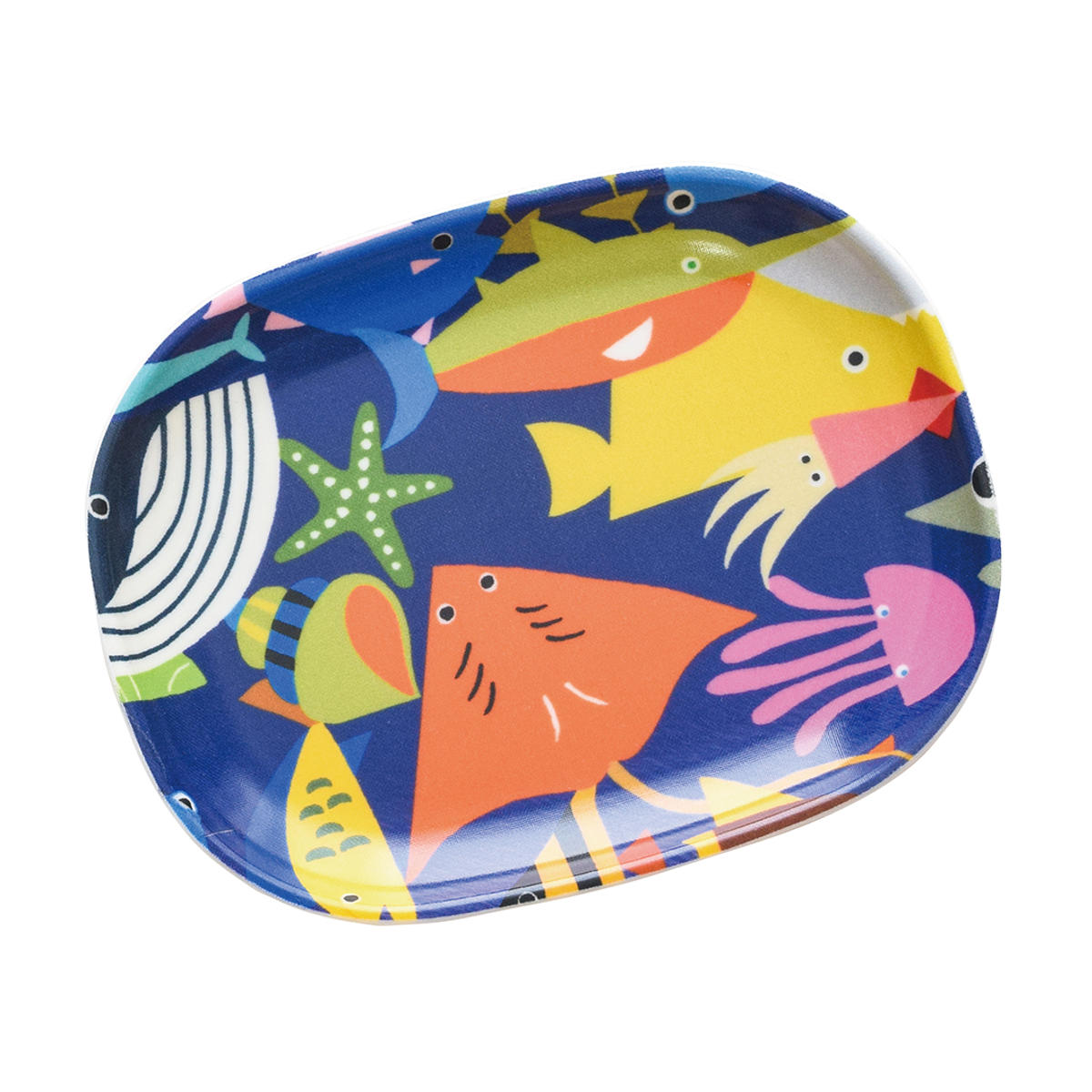 トレー RiCONIC 布張り オーバルトレイ ( キッチントレー キッチン おしゃれ キッチントレイ 日本製 かわいい 16.5cm オーバル 楕円 カフェトレー お盆 おぼん おやつ ティータイム 水洗い可能 ) 【ブルー】 ブルー