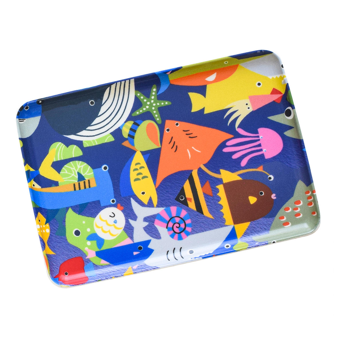 トレー RiCONIC 布張り 24cm トレイ ( キッチントレー キッチン おしゃれ キッチントレイ 日本製 かわいい レクタングル 長方形 ランチョンマット お盆 おぼん おやつ ランチ 朝食 水洗い可能 ) 【ブルー】 ブルー