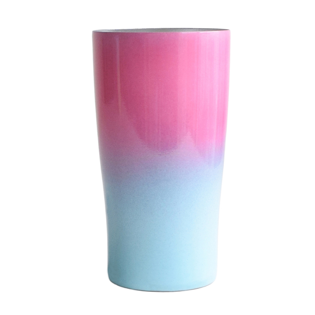 タンブラー 450ml シエルプレ Cielpre 2025 ( 保冷 保温 ステンレス 真空 真空二重構造 真空タンブラー コップ おしゃれ かわいい グラデーション ) 【サックス×ピンク】 サックス×ピンク