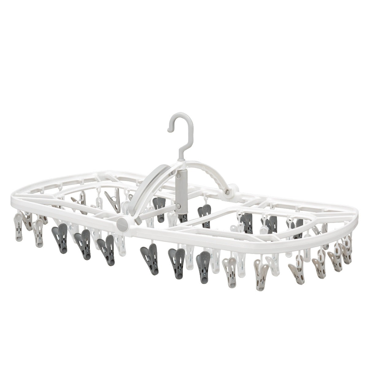 洗濯ハンガー THE HANGERS 44ピンチ ( 洗濯 ハンガー フック ピンチ 洗濯ばさみ 大容量 ピンチハンガー 洗濯バサミ 44 角ハンガー 物干しハンガー ドア掛 )