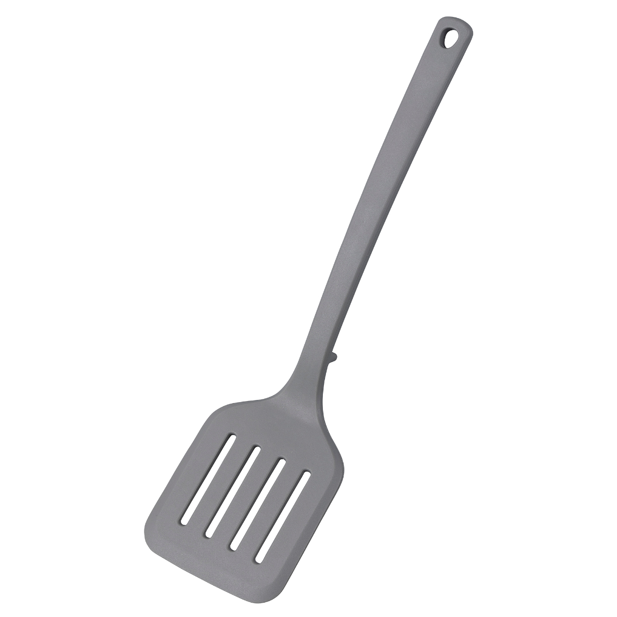 ターナー 脚付き シリコン製 食洗機対応 copan ( フライ返し フライパン返し ヘラ へら ビーター 穴あき 穴開き コパン シリコンターナー 先が付かない キッチン 料理用 調理用 キッチンツール 下ごしらえ グレー おしゃれ )