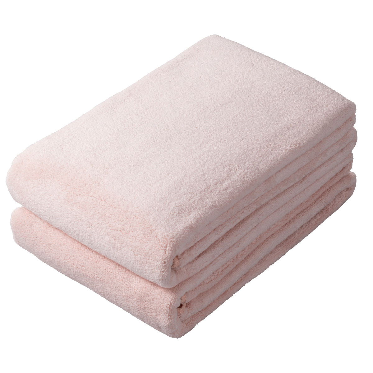 バスタオル カラリコス 2枚組 ( タオル 2枚セット まとめ買い 吸水 速乾 やわらか 無地 デイリータオル ループ付き タオルセット 60×120cm タオルケット ふんわり 日常使い 新生活 シンプル ギフト ) 【ピンク】 ピンク