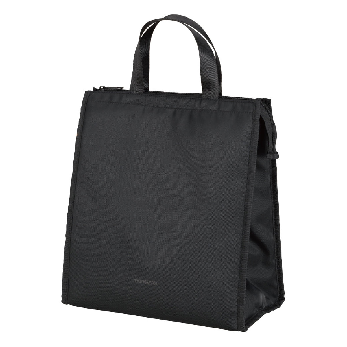 保冷バッグ 保冷スクエアバック maneuver M ( 保冷 折りたたみ マチ付き 買い物かご バッグ かばん 鞄 サブバッグ 買い物バッグ クーラートートバッグ クーラーバッグ 無地 ) 【ブラック】 ブラック