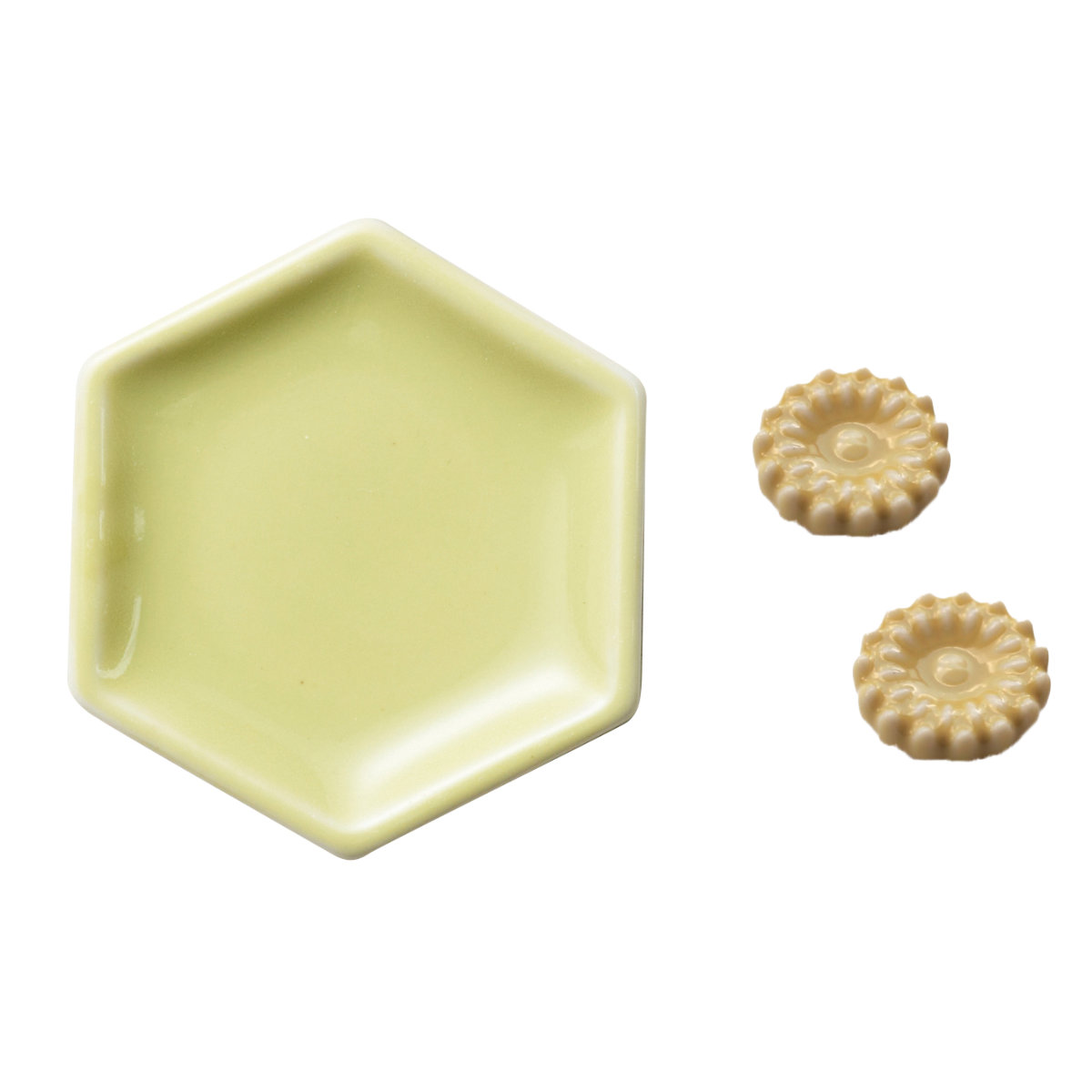 デイジーピアス 豆皿 セット ( 磁器 美濃焼 日本製 電子レンジ対応 皿 お皿 プレート 小皿 ピアス アクセサリー おしゃれ アクセサリートレー トレー トレイ アクセサリー入れ ) 【レモン】 レモン