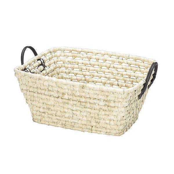 Dショッピング ソフトバスケット メイズ 角型 持ち手付き 天然素材 ランドリーバスケット 洗濯かご ランドリーボックス 洗濯物入れ 脱衣カゴ 籠 収納バスケット インテリア雑貨 長方形 編み カテゴリ 収納ケースの販売できる商品 リビングート