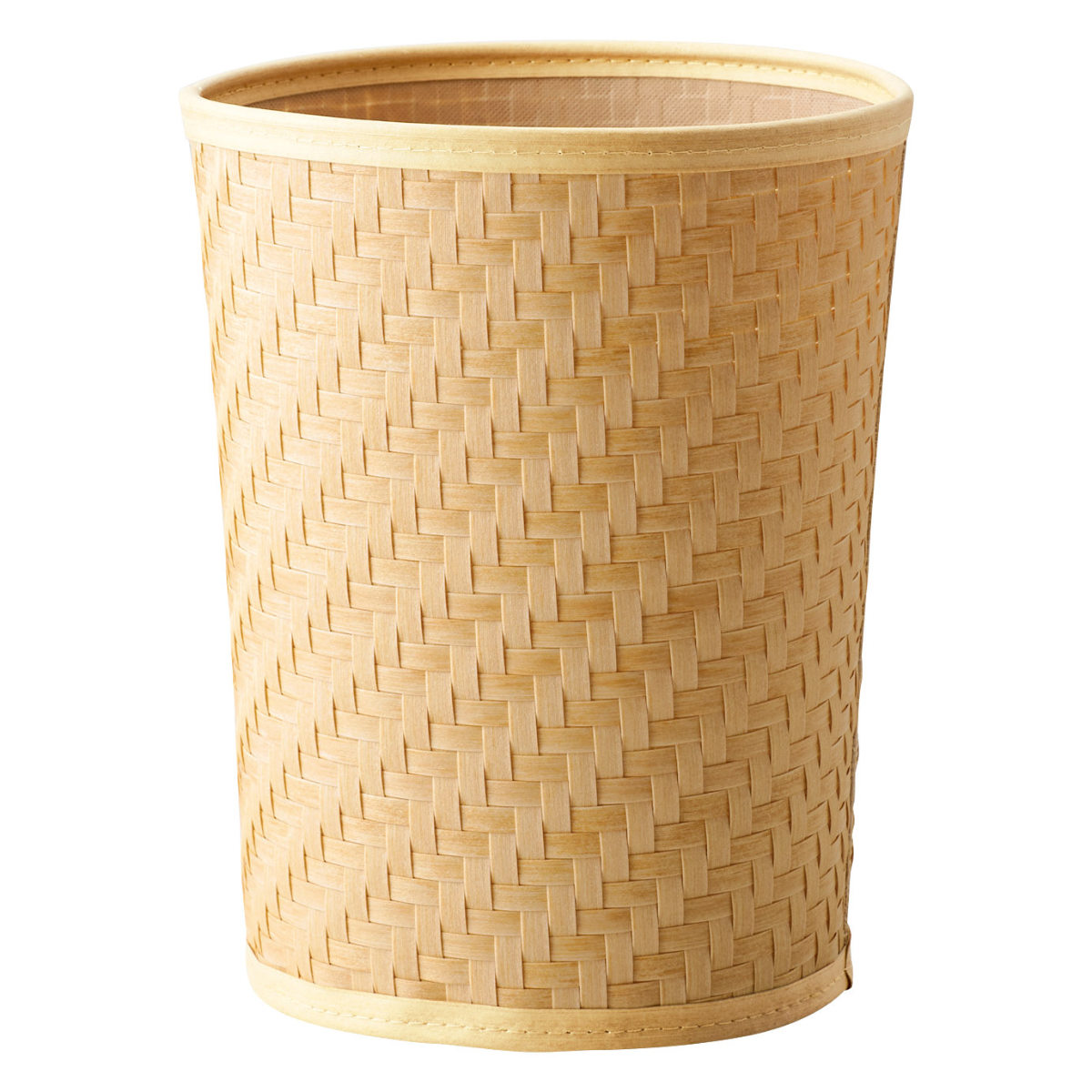 バスケット クローンバンブー 筒型 洗える 直径24×高さ29.5cm ( かご カゴ 籠 竹 フェイク PE 水洗い 天然素材風 収納 小物収納 収納かご 小物入れ おしゃれ 丈夫 キッチン 洗面所 ランドリー 竹かご風 )