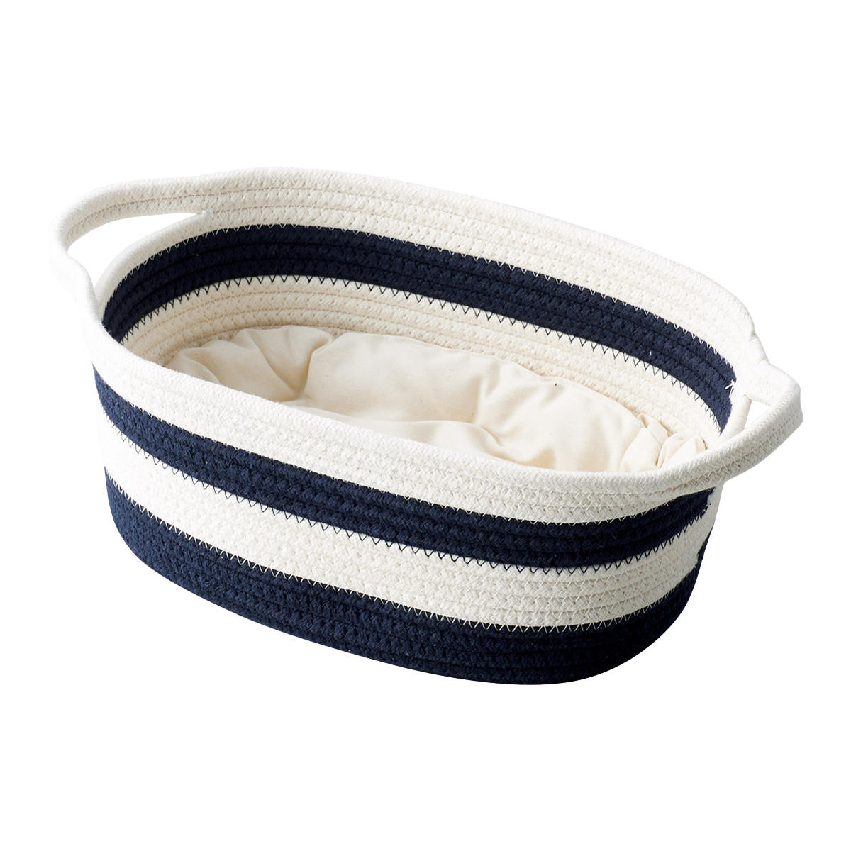 ペット ベッド コットン クッション メイズ バスケット ( ペットベッド 犬 クッション付き 猫 天然素材 バスケット ペット用バスケット かご ペット用ベッド 犬用 猫用 ペット用 ナチュラル おしゃれ ベッドカゴ ハンドル付 小動物 )