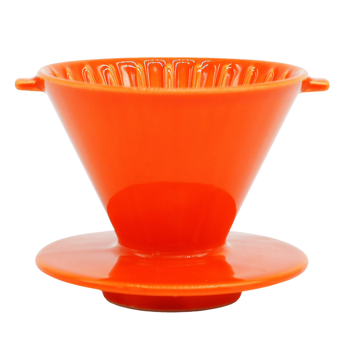 ドリッパー CHIPS Dripper mat black ( 1〜2人用 コーヒー ドリップ コーヒードリッパー 磁器 美濃焼 電子レンジ対応 食洗機対応 おしゃれ カフェ風 シンプル 北欧 モダン ナチュラル 日本製 ) 【SOLID(オレンジ)】 SOLID(オレンジ)