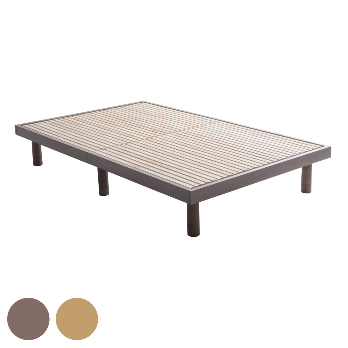 すのこベッド シングル 桐製 天然木 簡単組立 susu ( ベッド 高さ調節 すのこ 木製 桐 組み立て簡単 ベッドフレーム 4段階 調節 寝具 グレー ナチュラル ) 【ナチュラル】 ナチュラル