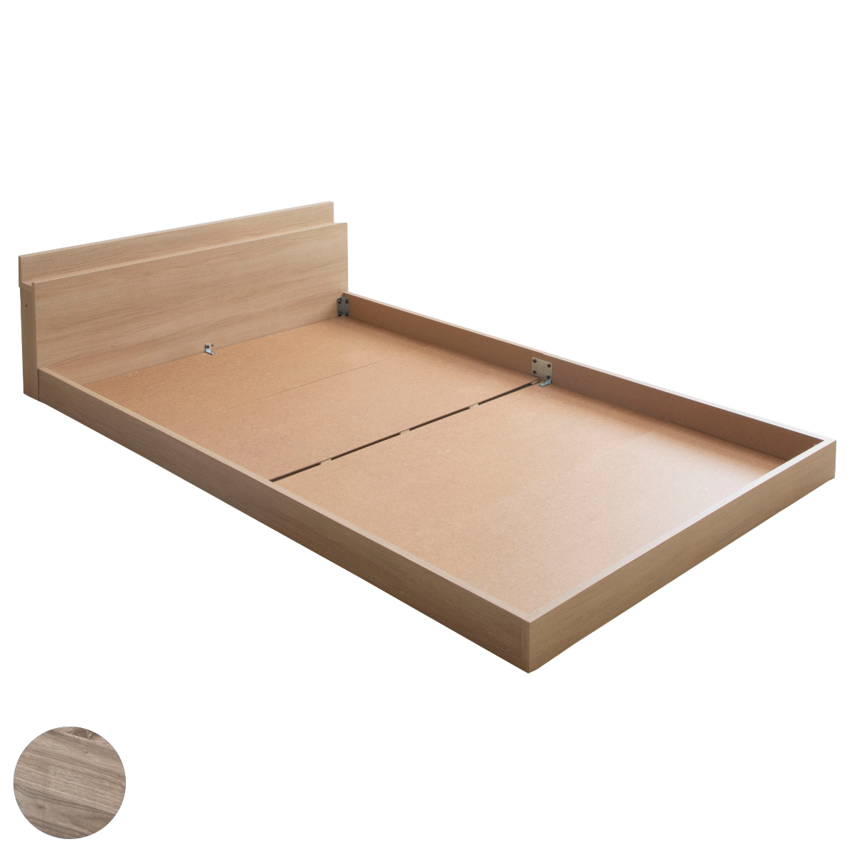 ローベッド クイーン HOMURA 連結可能 日本製 Apel ( ベッド コンセント付き ベッドフレーム ロータイプ フロアベッド クイーンベッド 炎 ほむら ナチュラル グレー テラコッタ ) 【グレー】 グレー