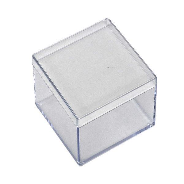 クリアケース ふた付き 小物ケース 透明 収納 デスコシリーズ 約 幅7.6×奥行7.6×高さ5.3cm ( 小物収納 小物入れ 収納ケース 日本製 プラスチック フタ付き 小物 アクセサリー コレクション ケース 卓上収納 仕分け 整理整頓 )