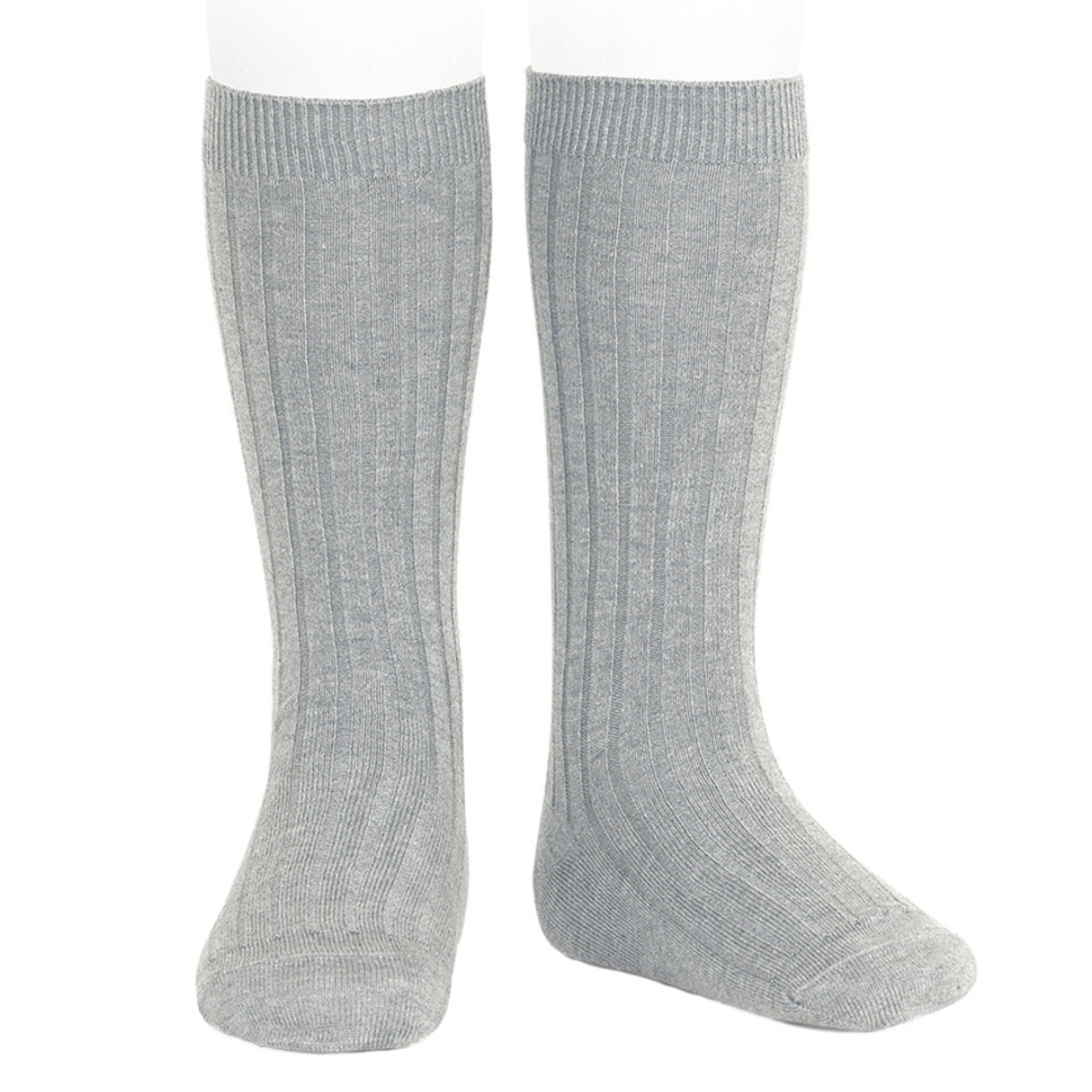 靴下 condor コンドル 14.5~24.5cm ベーシック リブ ニーハイソックス カラー1 ( ソックス 子ども用靴下 子供 くつ下 くつした キッズ ジュニア ハイソックス 丈夫 手触り 肌触り 滑らか スペイン製 おしゃれ ) 【アルミノ 6】 アルミノ 6