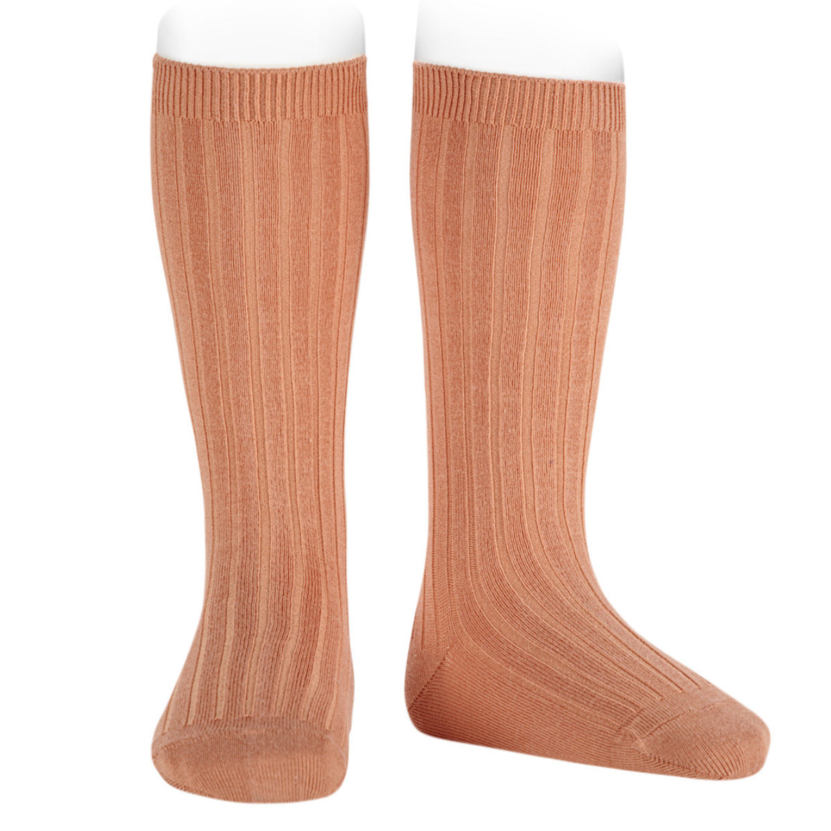 靴下 condor コンドル 14.5~24.5cm ベーシック リブ ニーハイソックス カラー1 ( ソックス 子ども用靴下 子供 くつ下 くつした キッズ ジュニア ハイソックス 丈夫 手触り 肌触り 滑らか スペイン製 おしゃれ ) 【ヌガー 6】 ヌガー 6