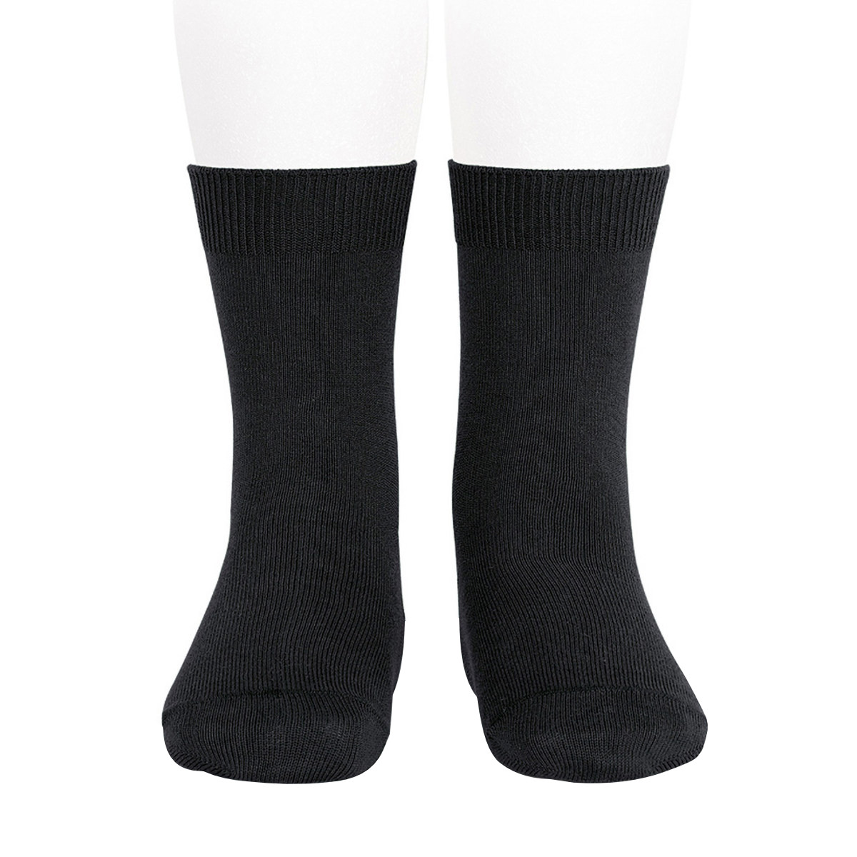 靴下 condor 子供 14.5~24.5cm プレーン ショートソックス カラー1 ( 子ども用靴下 キッズ ジュニア ソックス くつ下 くつした 丈夫 無地 スペイン製 キッズ用 おしゃれ ギフト ) 【ネグロ 10】 ネグロ 10