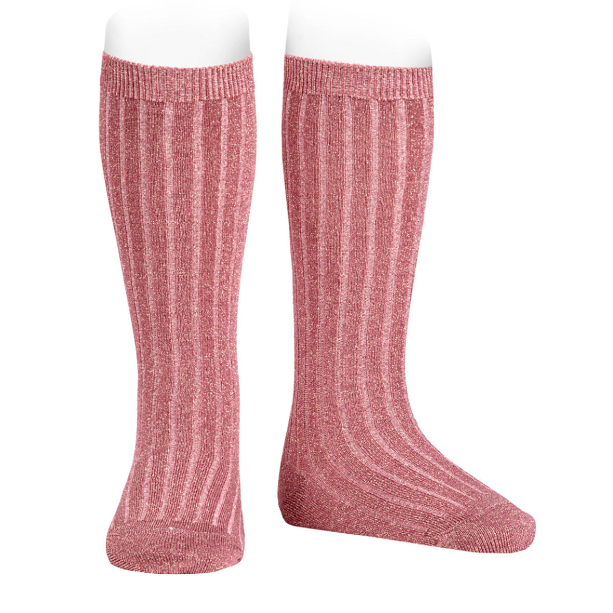 靴下 condor 子供 9.5~13.5cm ブライト リブ ニーソックス ( コンドル ソックス ベビー用靴下 ベビー キッズ くつ下 くつした リブソックス ハイソックス 子ども用靴下 丈夫 ラメ スペイン製 おしゃれ 出産祝い ) 【タマリスコ 0】 タマリスコ 0