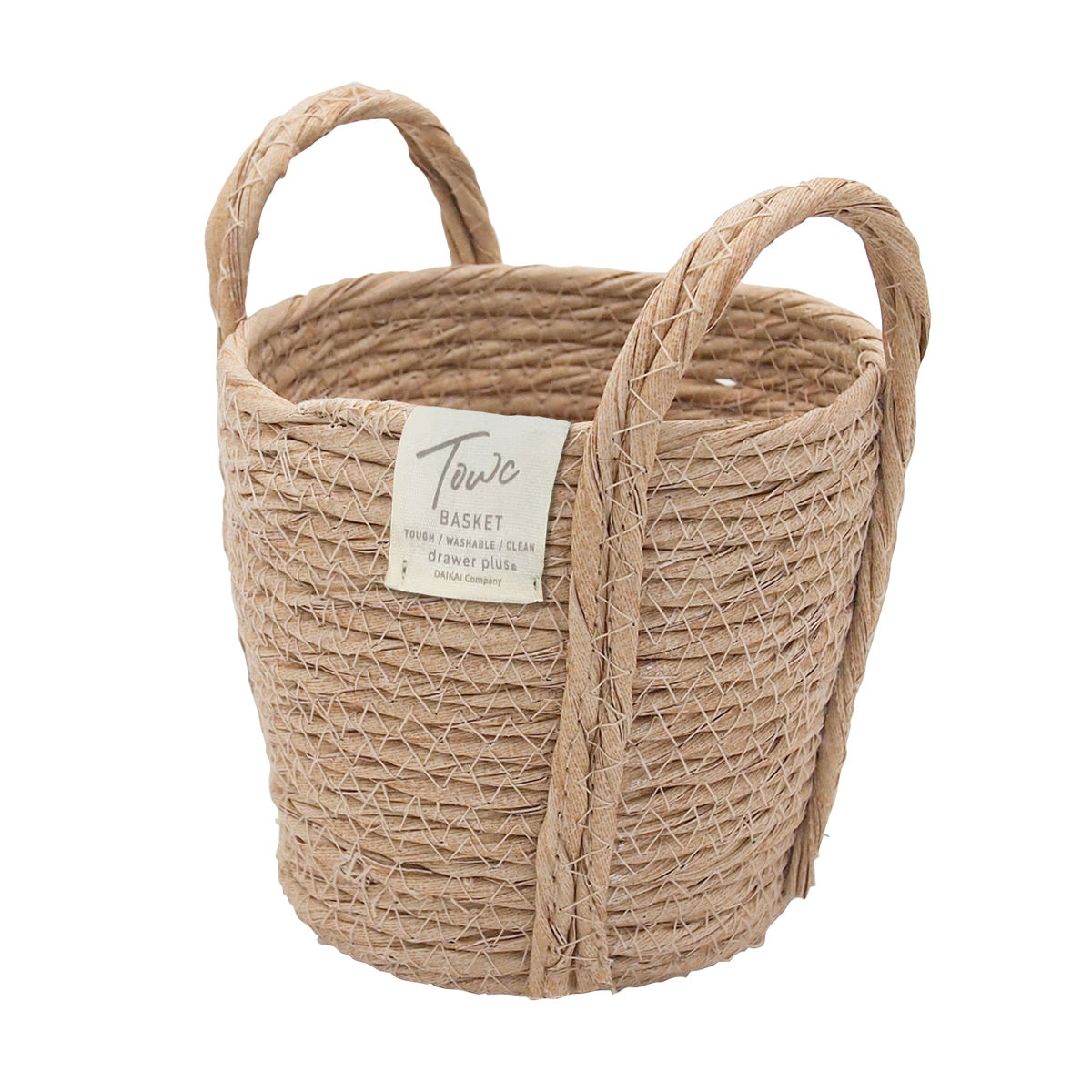 鉢カバーモネ フェイクPE バスケットラウンド S ( プランターカバー ポットカバー かご カゴ バスケット 収納カゴ 小物収納 手編み 観葉植物 鉢植え 花 室内 小物入れ おしゃれポット 鉢ポット 水洗い 植木鉢カバー 4号鉢 丸型 ) 【ナチュラル】 ナチュラル