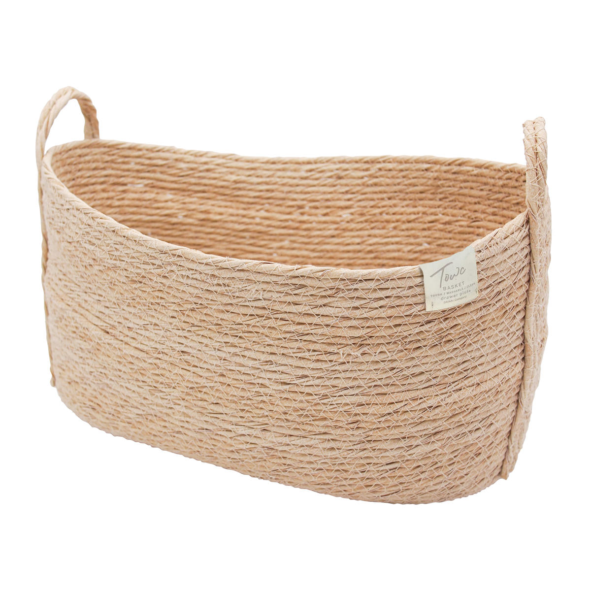 鉢カバーモネ フェイクPE バスケットオーバル L ( プランターカバー ポットカバー かご カゴ バスケット 収納カゴ 小物収納 手編み 観葉植物 鉢植え 花 室内 小物入れ おしゃれポット 鉢ポット 水洗い 植木鉢カバー 楕円型 ) 【ナチュラル】 ナチュラル