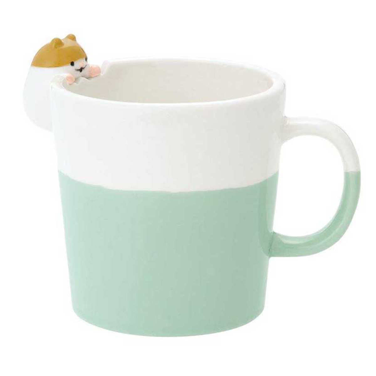 マグカップ がじがじマグ ( 陶器 マグ はむころん マグコップ カップ 食器 ハムスター 動物 アニマル かわいい ) 【ブラウン】 ブラウン