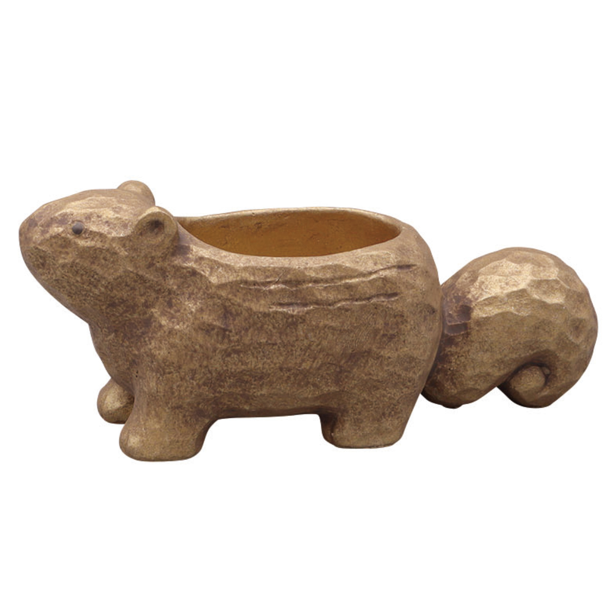 植木鉢 シルワポット リス S ( プラントポット 植物用ポット ポット 卓上ポット 鉢 りす 鉢カバー プランターカバー 植物 花 観葉植物 多肉植物 サボテン 園芸 インテリア 雑貨 ガーデニング用品 ) 【ゴールド】 ゴールド